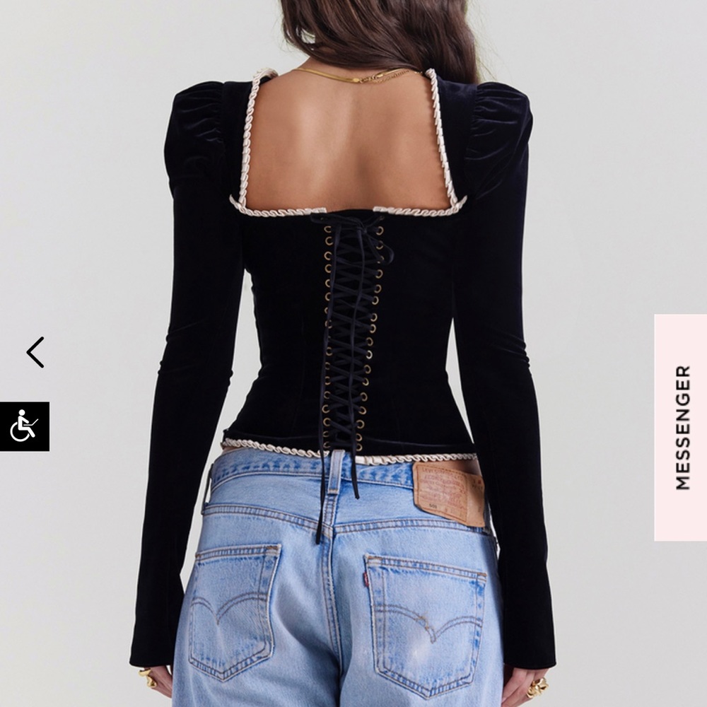 House of CB NOA Black Velvet Corset